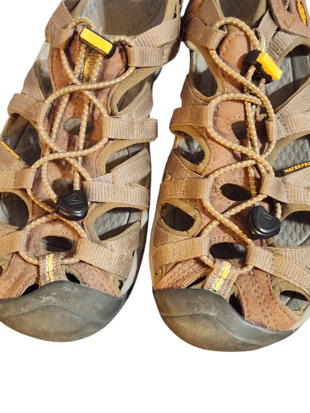 Keen Whisper Sandals Womens 8.5 Brown Tan Waterproof Shoes Strappy - Picture 4 of 10